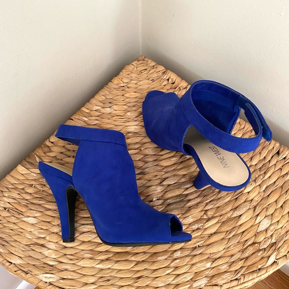 Nine West - Cobalt Blue Peep Toe Heel
